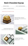 Chocolate Ball Keycap Resin Artisan Keycap for MX Stem Mechanical Keyboard Handmade Yellow Novlty Keycap Tribe