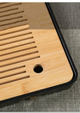 Bamboo Tea Tray Household Tea Set Accessories Small Tea Board Water Storage and Drainage Wet and Dry-use Tray Teaware Decorative