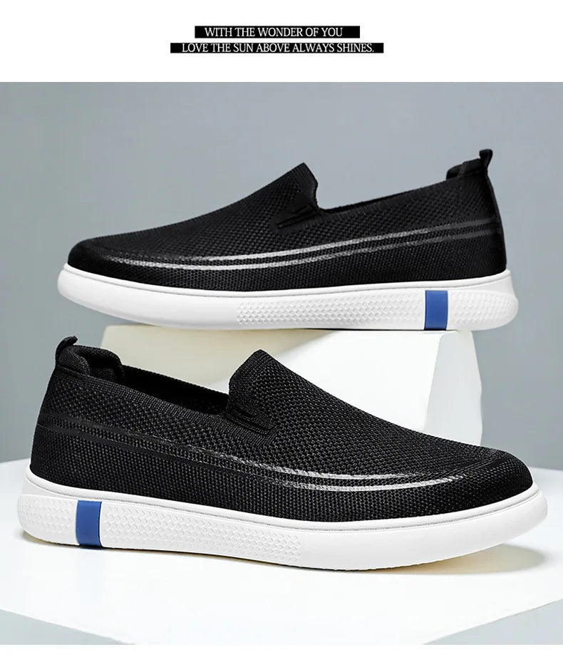Men's Spring New Knitted Breathable Single Shoes, Dad's Shoes, Men's Casual Shoes, Comfortable Men's Shoes  sneakers