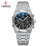 CHENXI Business Quartz Man Wristwatch Multi-function Luminous Calendar Men's Watches Waterproof Chronograph Stop Watch