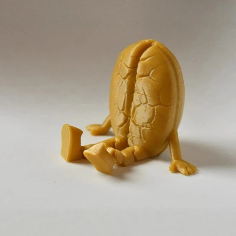 3D printing coffee bean creative ornament, movable and interesting desktop ornament, desk coffee companion decoration