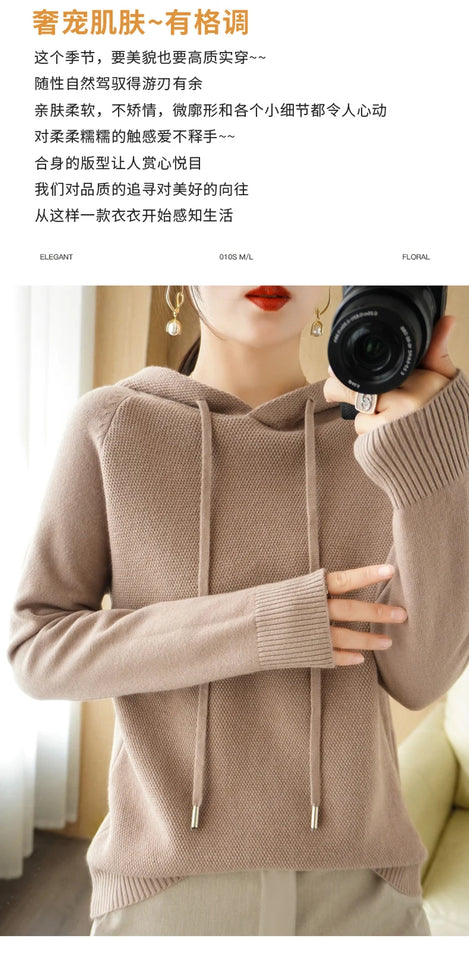 Hoodies And Sweatshirts Long Sleeve Sweaters For Women Wool Clothing New Arrivals Knitted Jumpers Female Outerwears Fashion Tops
