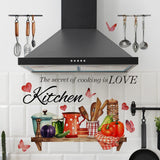 Restaurant Title Kitchen Wall Stickers Fun Design Cook Utensils Home Decoration Restaurant Description Features