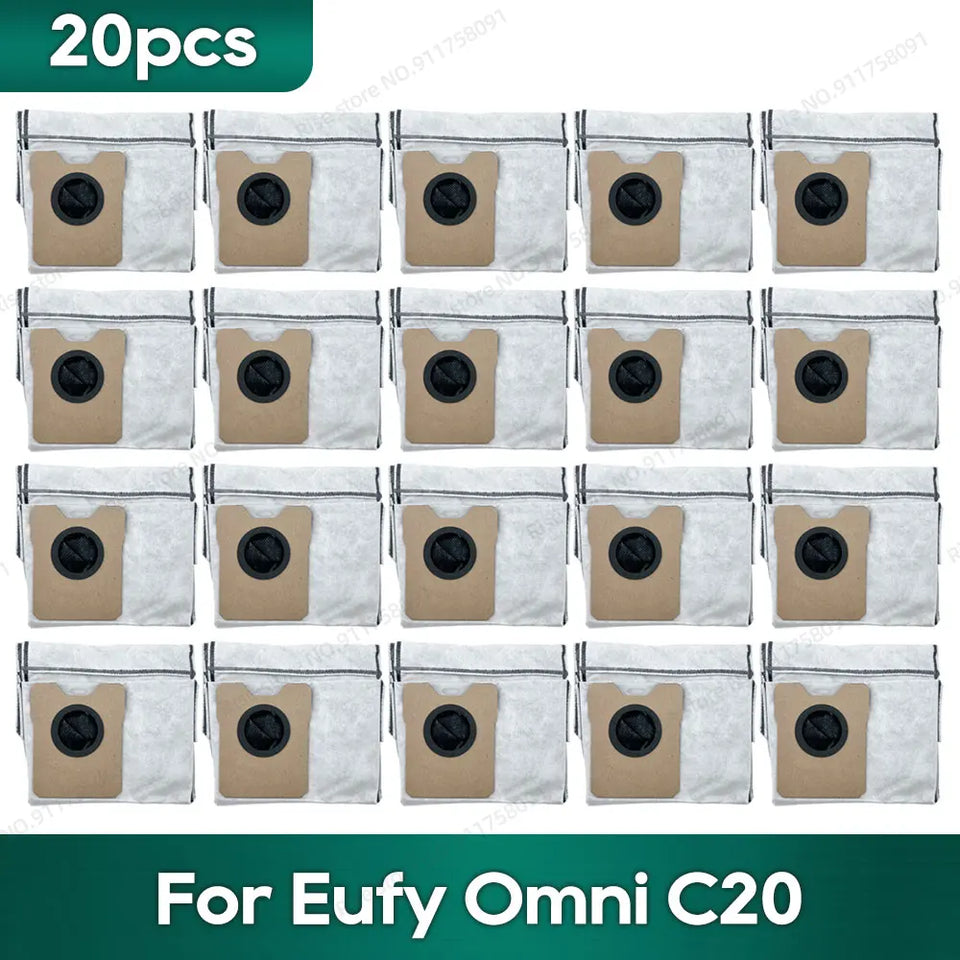 Compatible for Eufy Omni C20 Accessories Dust Bag Hepa Filter Roller Side Brush Mop Cloth Spare Parts