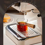 Small Measuring Cup With Scales, Wooden Handle Cup for Expresso Coffee, Milk & Sauce, Kitcken Utensil for Home & Cafe