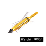 3pcs Hunting Broadhead 100gn-150gn ArrowHead Arrows Points for Compound Recurve Traditional Bow Crossbow Hunting Archery Outdoor