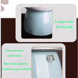 Pneumatic 4bar Milk Frother Pneumatic Coffee Machine Steam Milk Frother Outdoor Travel Steam Milk Foam Pot for Coffee Cappuccino