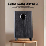 Home Theater Subwoofer 100W Home Subwoofer 6.5 Inch Independent Passive Subwoofer Speaker Plug and Play for Home Theater Party