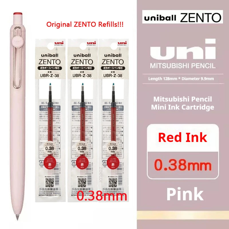 Uni-ball ZENTO Click Gel Pen,0.38/0.5/0.7mm Various Colors Water-based pen With Ergonomic Grip Smooth Writing for School&Office
