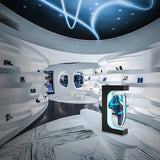 LED Floating Shoe Rack 360 Degree Auto Rotate Display Stand Shoes Shop Sample Showcase Shoes Rack Sneaker Storage