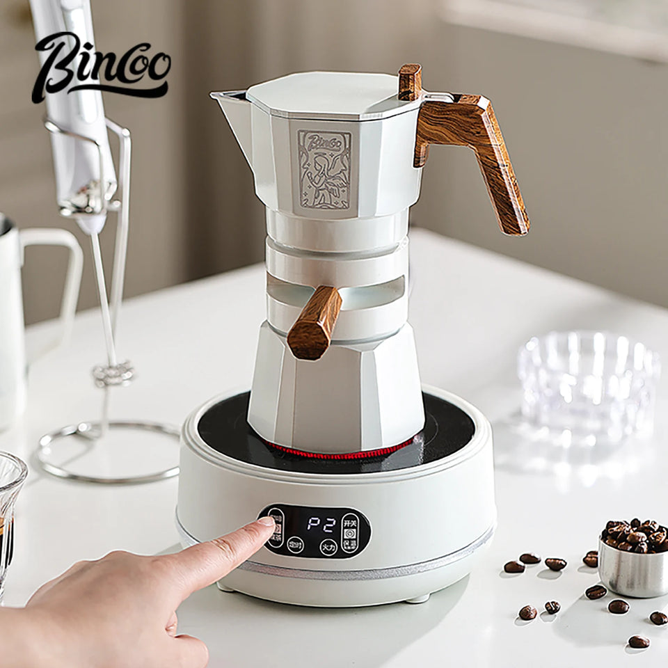 Bincoo Dual Valve Moka Pot Espresso Machine Thermostatic Extraction Coffee Moka Pot Hand Brewed Coffee Pot Barista Accessories