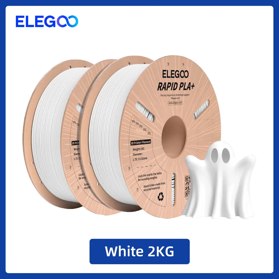 ELEGOO RAPID PLA+ Filament 1.75mm, 3D Printer Filament, Support 30-600mm/s Printing Speed, Compatible with Most FDM 3D Printers