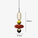 Modern Colorful Glass Hanging Pendant Light Chandelier for Loft Living Room Restaurant Nordic Coffee Restaurant Lighting Fixture