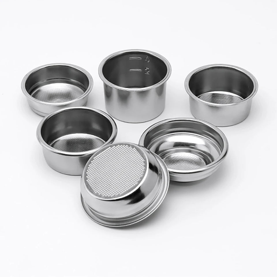 51mm 54mm 58mm Coffee Filter Basket Stainless Steel Coffee Powder Bowl Coffee Handle Bottomless Universal Coffee Powder Bowl
