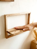 Wooden Display Shelf Floating Shelves Rustic Wood Shelves Wall Storage for Bedroom Kitchen Over Toilet Small Wall Mounted Gifts