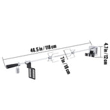 SucceBuy Universal Grill Rotisserie Kit for Grills, Electric BBQ Grill with 9W Motor Stainless Steel Automatic Grilling Kit
