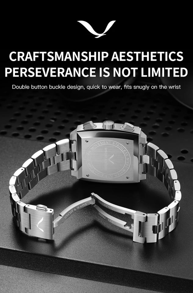 Specht & Söhne 2026 New Arrivals Hot Selling Fashion Men's Watches Stainless Steel Japan VK63 Chronograph Quartz Wristwatch