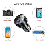 12/24V Dual USB Car Charger QC 3.0 Waterproof 18W Fast Charging Marquee Light LED Voltmeter ON OFF Switch Car-charger Adapter