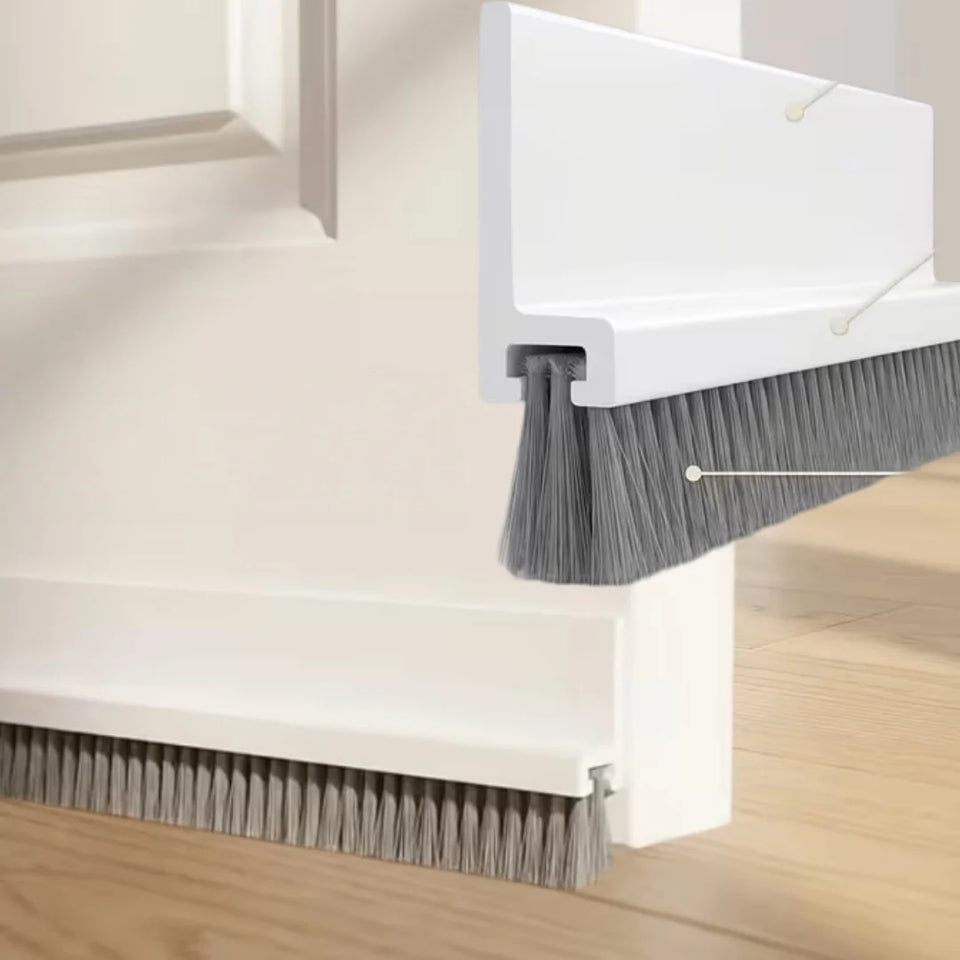 Door Sealing Strip Self-adhesive Door Bottom Gap Filling Sealing Strips Insect Proof Brush Strip Windproof Soundproof Door Tape