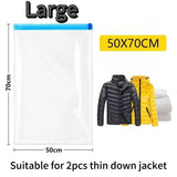 Compression Bags No Vacuum Needed,Travel Camping Essentials Vacuum Bags for Luggage Packing Roll Up Space Saving Storage Bag