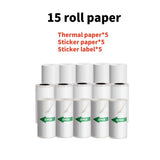 New 10 Roll Sticker Paper for Mini Printer Label Sticker Paper Color Thermal Paper Width for Label Maker Printers Photo Printing