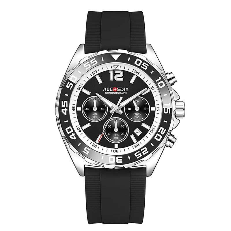 AOCASIDY Fashion Date Quartz Men Watches Top Brand Luxury Male Clock Chronograph Sport Mens Wrist Watch Relogio Masculino