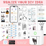 Mini Portable Printer,Thermal Label Maker Printer,For Wireless Bluetooth Photo Memo Stickers Inkless Suitable For Home, Office