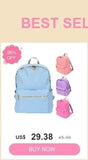 2PCS/SET Trendy Flower Bow Printing School Bag Lunch Bag Large Capacity Nylon Backpack Cute Students Insulation Ice Bento Box