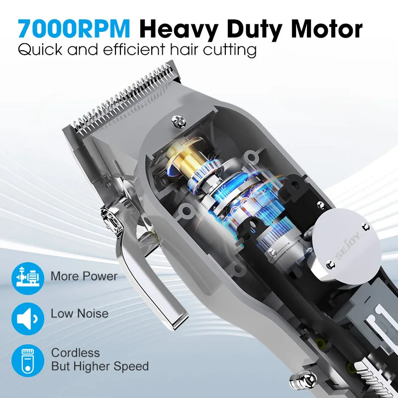 Sejoy Professional Combo Kits Hair Clipper Electric Hair Trimmer Set For Men Rechargeable Cordless Haircut Machine for Barber