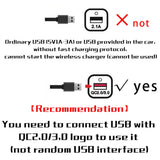 Wireless Phone Charger Wireless Car Charger Pad For Car 39 Inch Cable Automatic Sensing Non-Slip Charging Mat For Phone Vehicle