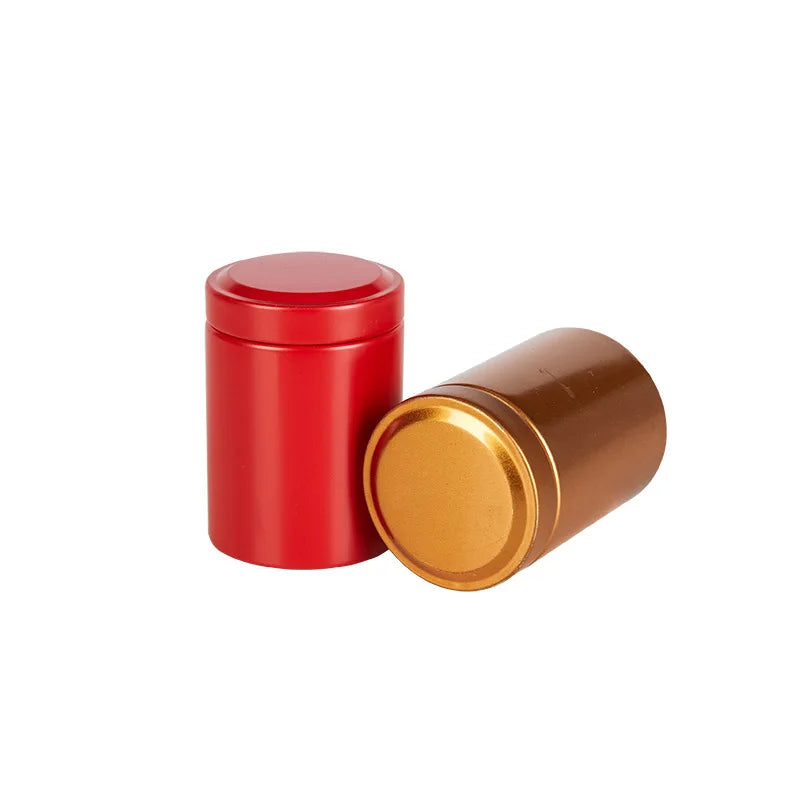 Round Shaped Jar Eco-Friendly Coffee Tea Caddy Mini Tin Storage Box Round Sealed Iron Box For Coffee Storage Home Decor Tea