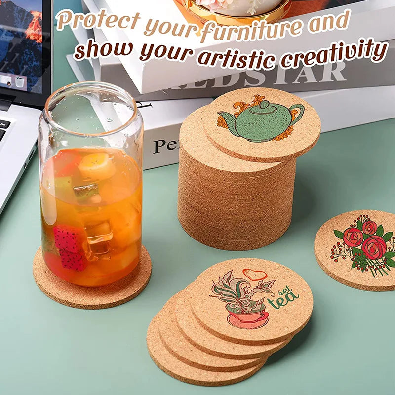 Table Cork Coasters Coasters for Coffee Bottom for Drinking Cup Aesthetic Coasters for Drinks Cup Coaster