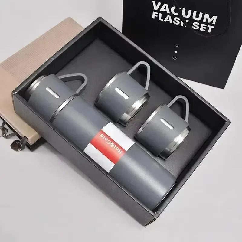 500ml 304 Stainless Steel Vacuum Insulated Water Bottle Portable Tea Coffee Bottle Office Gift Set Travel Leak Proof Thermal Mug