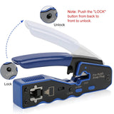 ZoeRax RJ45 CAT6 CAT5E Crimp Tool Kit Pass Through Ethernet Crimper for Cat5e Cat6 8P8C Modular Connectors(Battery Not Included)