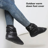 1 Pair Practical Warm Foot Covers Lightweight Shoe Covers Anti-scratch Windproof Winter Warm Down Footwear