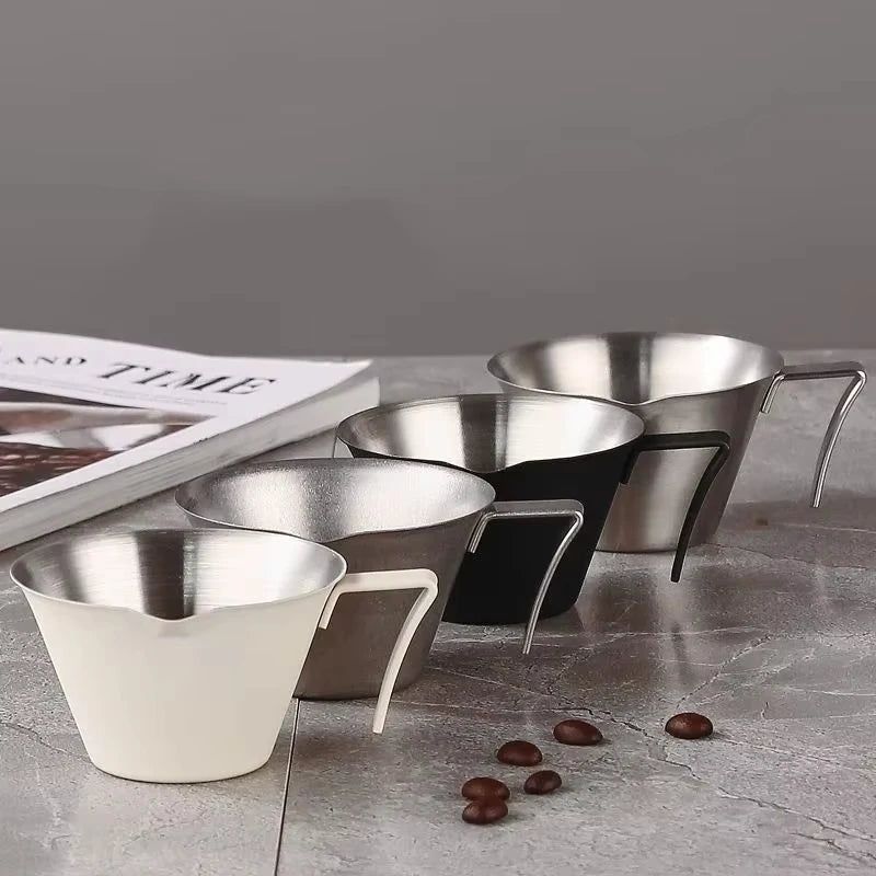 Espresso Extraction Cup 304 Stainless Steel with Scale Thickened Exquisite Ounce Coffee Cup Home Kitchen Cafe Accessories