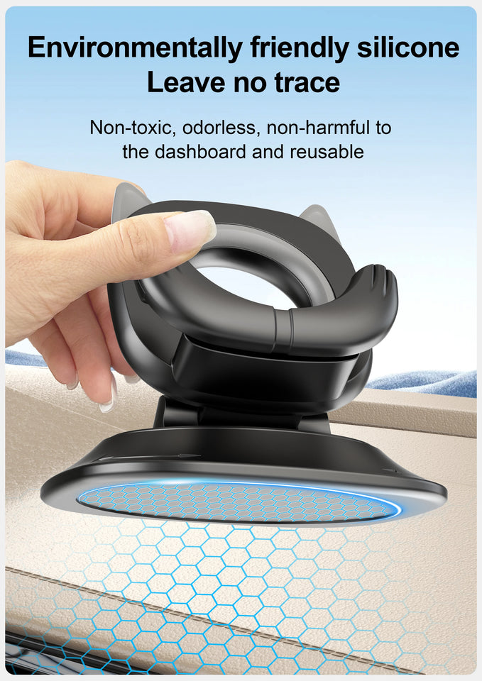 360 Degree Rotating Non-Slip Car Phone Holder Mat Dashboard Cell Phone Stand Compatible with All Smartphones