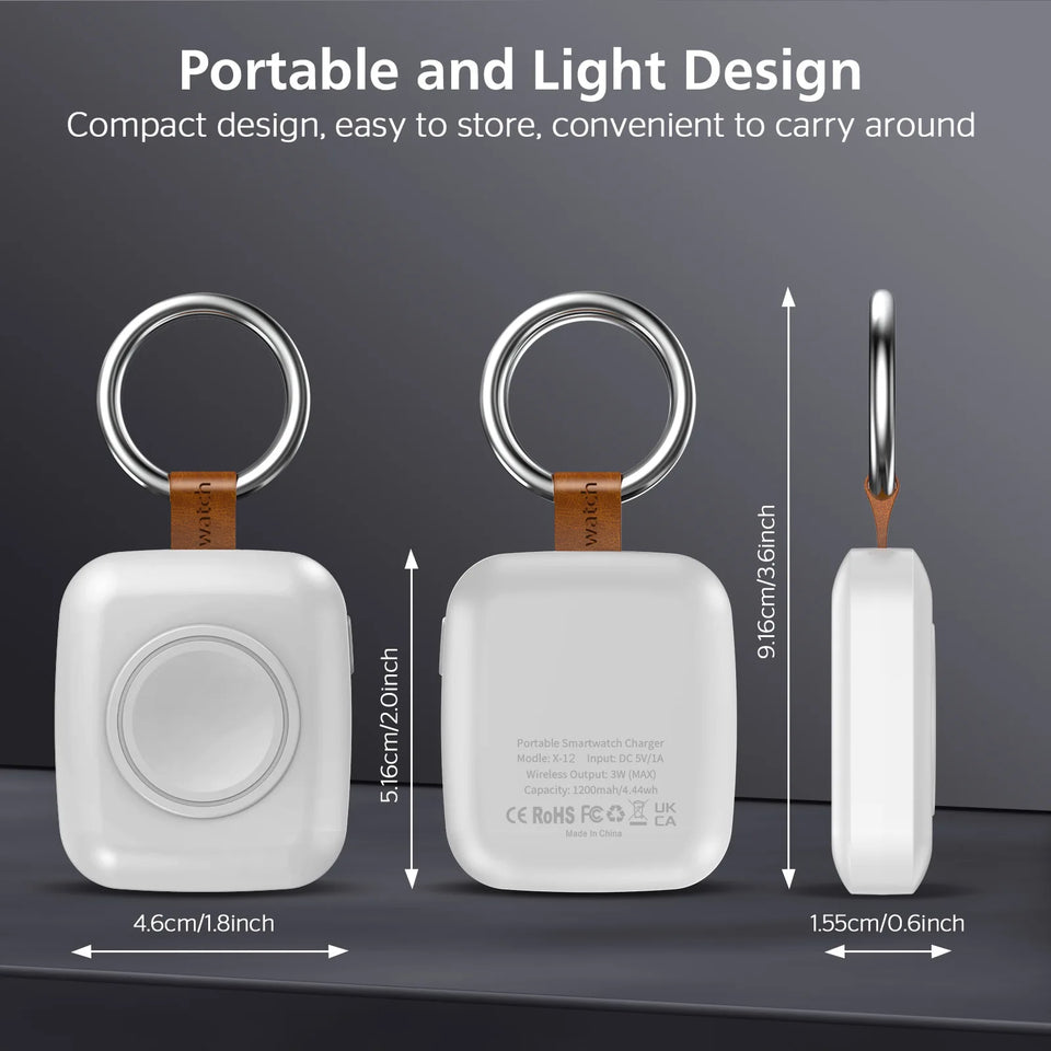 Oneplus 1200mAh Mini Wireless Charger watch charging For Galaxy Watch 7 8 Portable Power Bank Charging Classic Charger Keychain