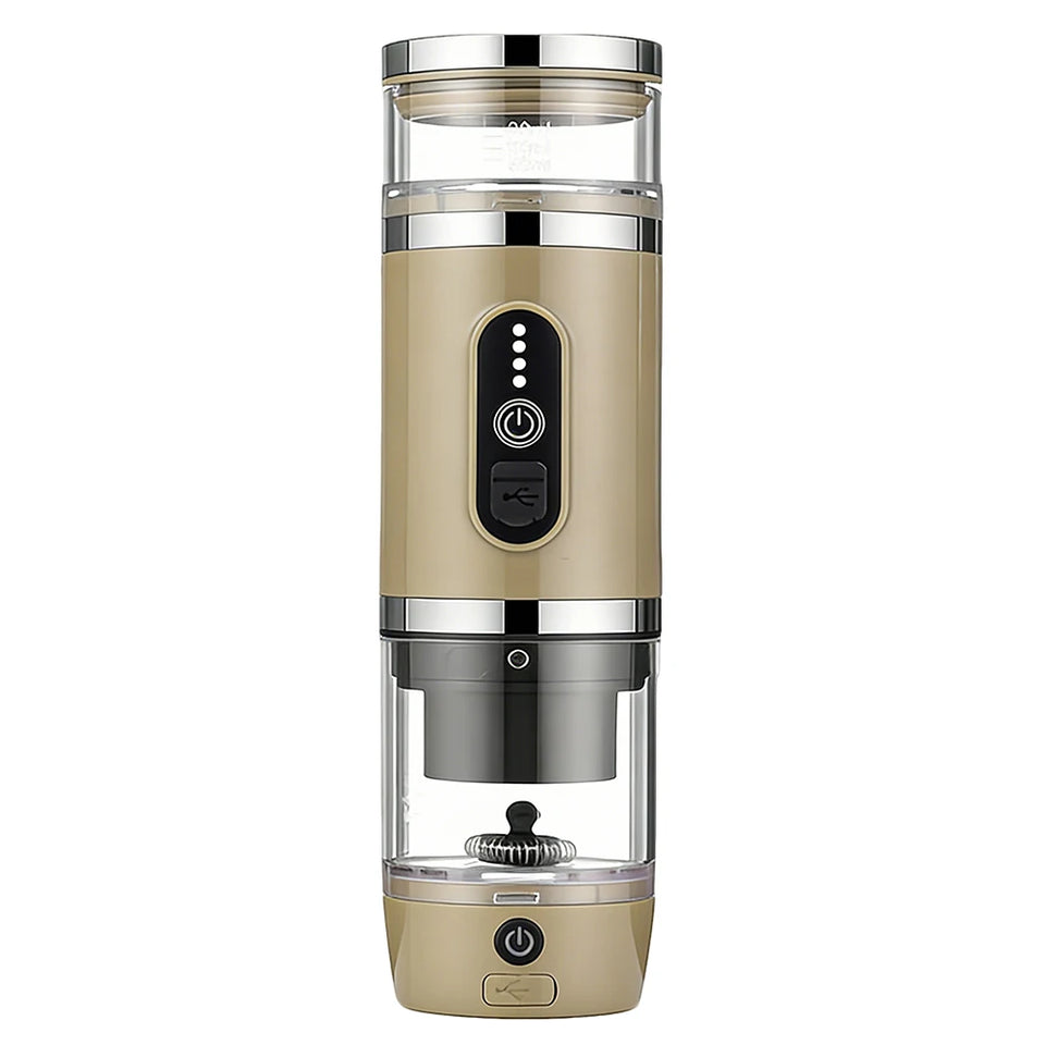 Outdoor camping portable capsule coffee machine, 3-in-1 multi-functional espresso machine with built-in wireless milk frother.