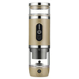 Outdoor camping portable capsule coffee machine, 3-in-1 multi-functional espresso machine with built-in wireless milk frother.