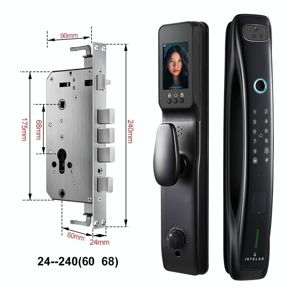 X3 Tuya Wifi 3D face recognition Electronic lock biometrics Fingerprint Lock Smart Door Lock Key Card NFC Camera Electronic Lock