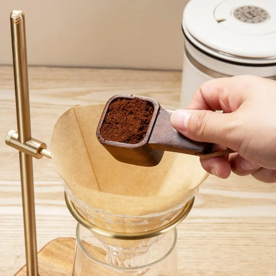 Coffee Spoons Coffee Measuring Scoop for Ground Beans Tea Sugar Delicate Wooden Handle Home Barista Accessories