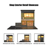 Diorama 1/64 Car Parking Lot with LED Lighting Japanese Commercial Building Model Scene Garage Display Model US