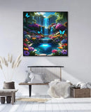 5D Diamond Painting Kit for Adults, Waterfall Landscape DIY Art, Full Round Drill Home Decor