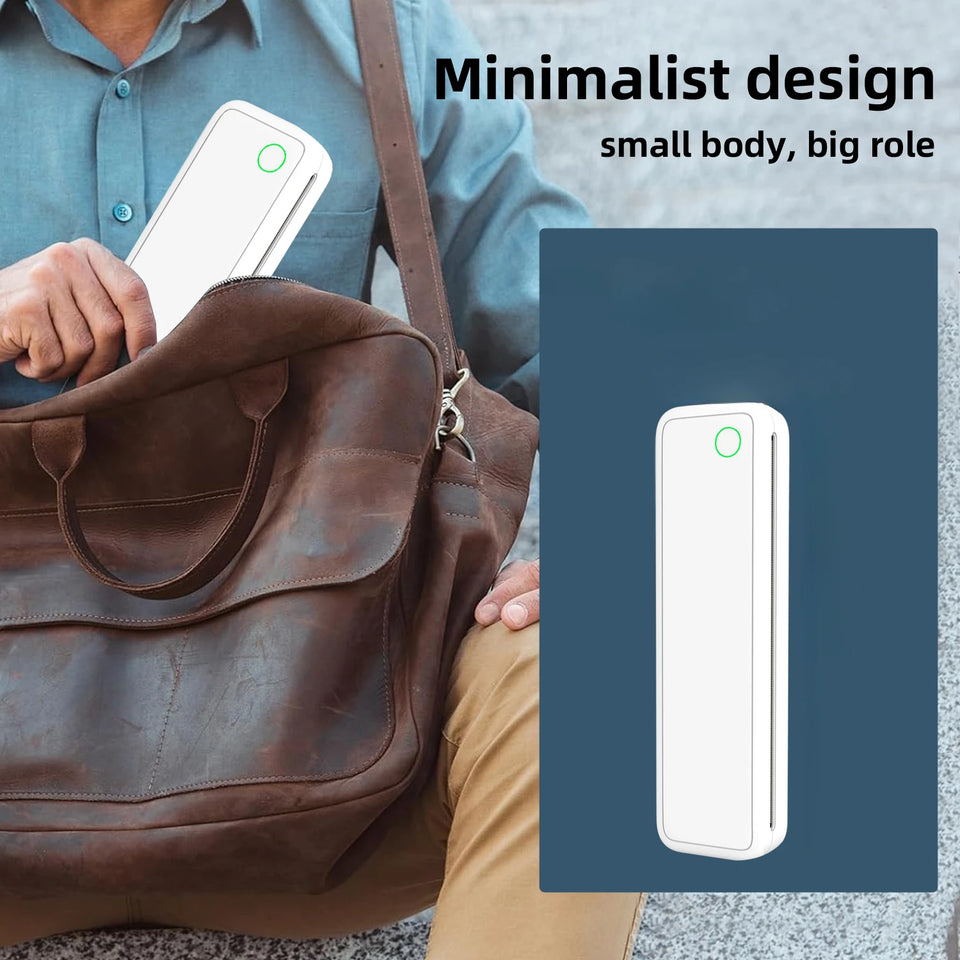Wireless A4 ink free mini portable thermal printer, suitable for mobile phones and laptops, supports mobile printing