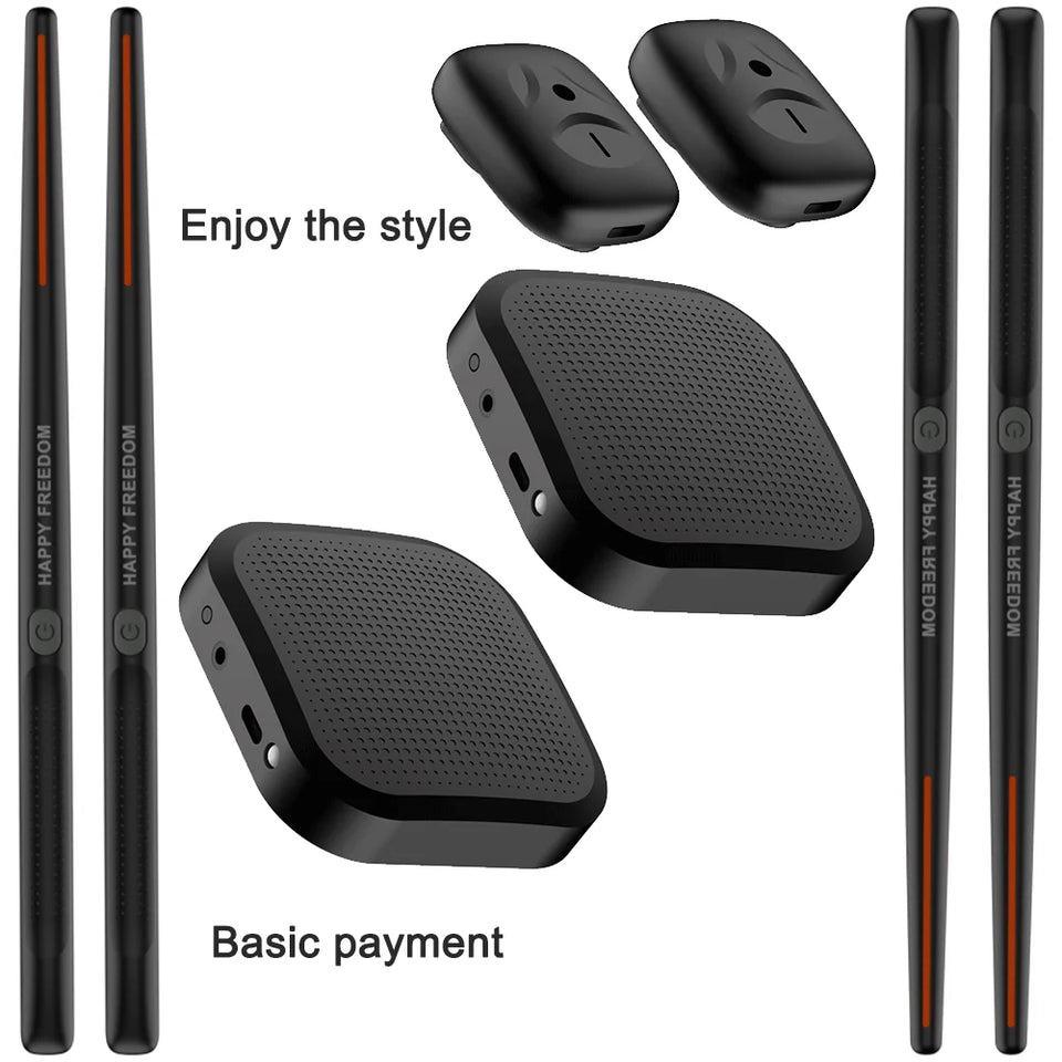 Electric Virtual Air Drum Set With Drumstick Pedal Somatosensory Virtual Reality Smart Wireless Electric Drum Musical Instrument