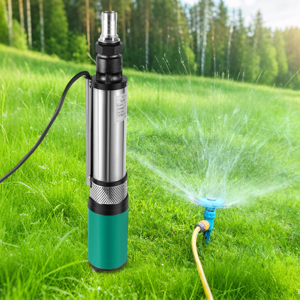 24V 320W Deep Well Pump High Lift Deep Well Pump DC Screw Submersible Pump Agricultural Irrigation Garden Home