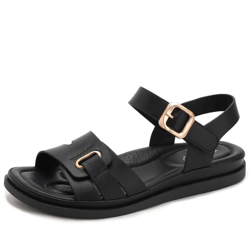 Women's summer new thick-soled sandals with a comfortable feel, non-tiring for the feet, soft-soled, fashionable, non-slip beach