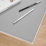 Leather Desk Pad Protector,Large Mouse Pad,Office Desk Mat,Non-slip PU Suede Leather with Stitched Edges Desk Blotter,Office mat