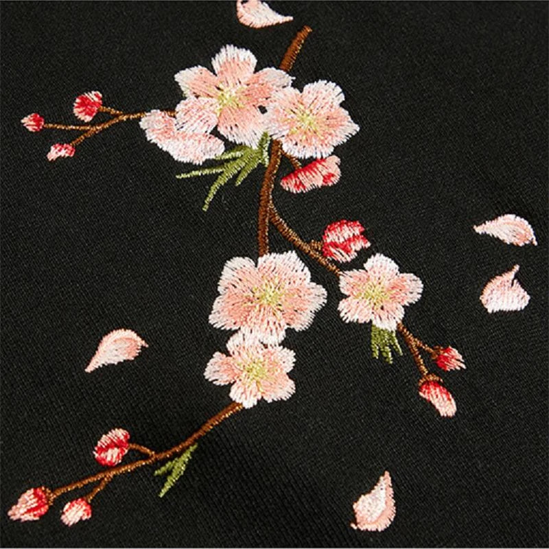 Floral Embroidery Unisex Pullovers Sweatshirt For Men Loose Fit Autumn Quality Cotton Fashion Casual Oversized Luxury Pull Homme